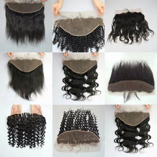 Human hair  Lace frontal Afro Kinky Curl with baby hair  YL098